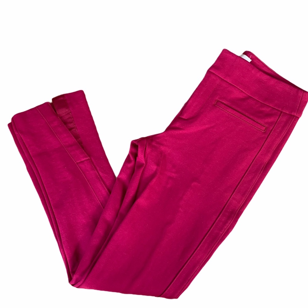 By Anthropologie Ankle Length Split Hem Seamed Skinny Trouser Size 2 Pink